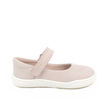 Ballerine da bambina rosa e beige con strap