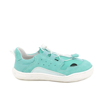 Sneaker pour fille vert et turquoise avec lacets