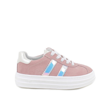 Sneakers for girls pink with zip