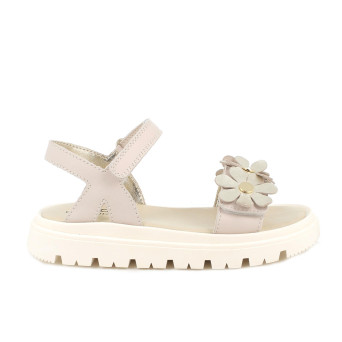 Sandals for girls beige with velcro