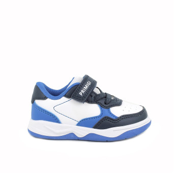JUNGE SNEAKER BLAU UND WEISS MIT VELCRO